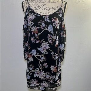 WHBM Floral Black Dress XSP